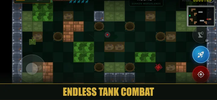 Iron Swarm tank battle in a mission arena