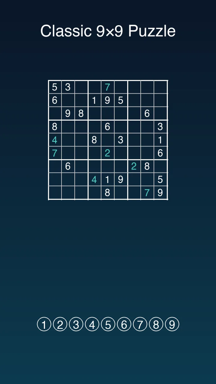 A Sudoku by WizusLabs puzzle board mid-solve